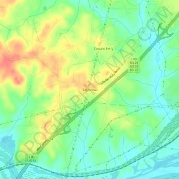 Lakeview topographic map, elevation, terrain