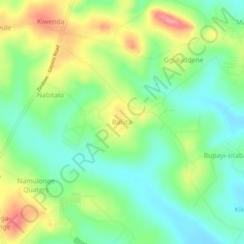 Baliita topographic map, elevation, terrain