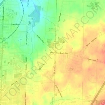 Armor topographic map, elevation, terrain