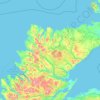 Sutherland topographic map, elevation, terrain