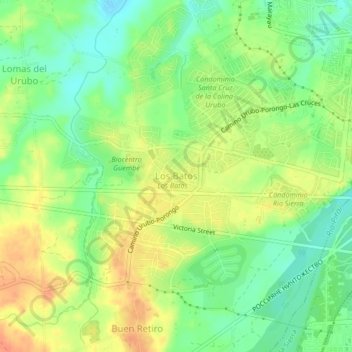 Los Batos topographic map, elevation, terrain