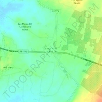 San Juan de Los Ranchos I topographic map, elevation, terrain
