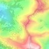 Teton Range topographic map, elevation, terrain