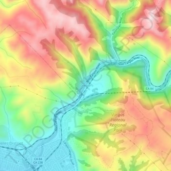Dresser topographic map, elevation, terrain