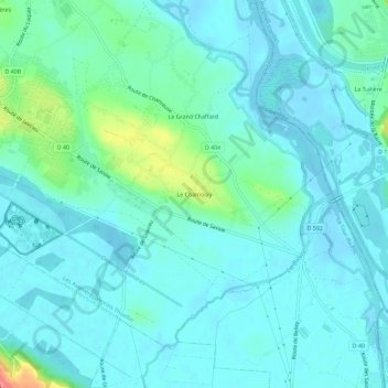 Le Chamolay topographic map, elevation, terrain