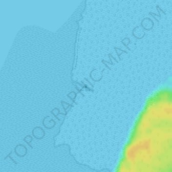Cabo Orange topographic map, elevation, terrain