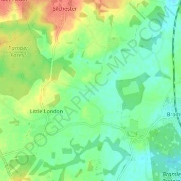 Latchmere Green topographic map, elevation, terrain