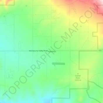 Ranchita topographic map, elevation, terrain