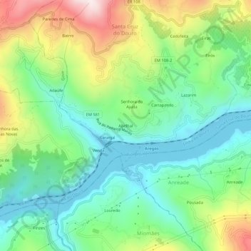 Abelhal topographic map, elevation, terrain