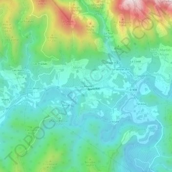 La Trivalle topographic map, elevation, terrain