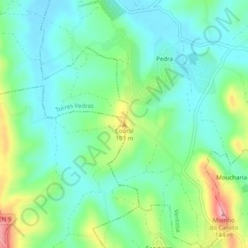 Loural topographic map, elevation, terrain