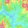 Kakanj topographic map, elevation, terrain