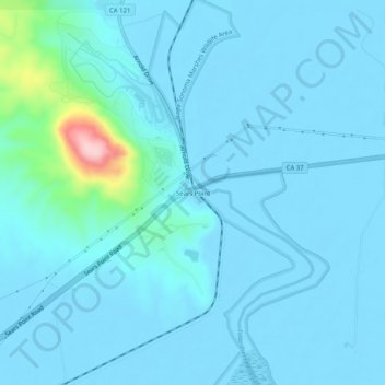Sears Point topographic map, elevation, terrain