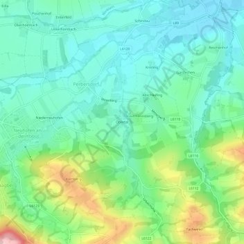 Obertal topographic map, elevation, terrain