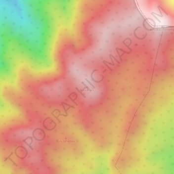 Bulu Bualo topographic map, elevation, terrain