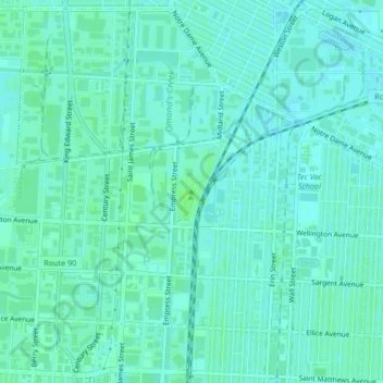 Garbage Hill topographic map, elevation, terrain