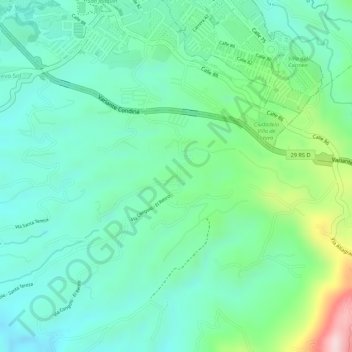 El Congolo topographic map, elevation, terrain