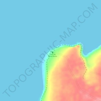 Cabo de Santa Marta topographic map, elevation, terrain