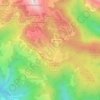 Cinque Confini topographic map, elevation, terrain