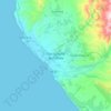 San Vicente de Cañete topographic map, elevation, terrain