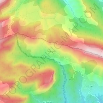 La Sagne topographic map, elevation, terrain