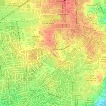Purok Aguinaldo topographic map, elevation, terrain