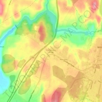 Checkerberry Village topographic map, elevation, terrain