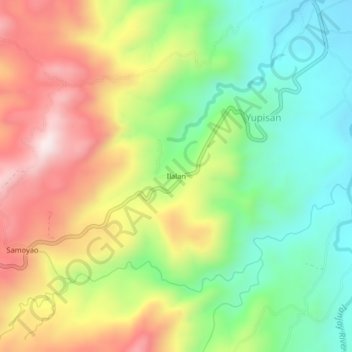 Ilalan topographic map, elevation, terrain