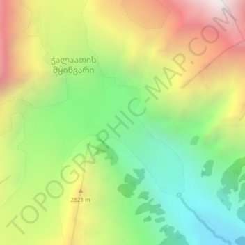 Chalaadi Glacier topographic map, elevation, terrain