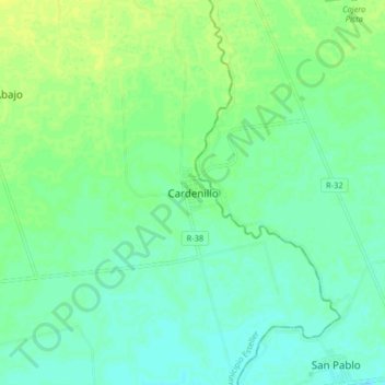 Cardenillo topographic map, elevation, terrain