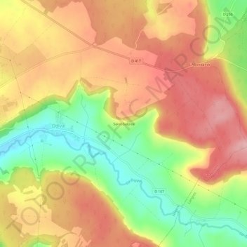 Saint-Sulpice topographic map, elevation, terrain