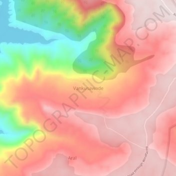 Vankusawade topographic map, elevation, terrain