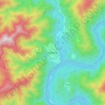 Boleng topographic map, elevation, terrain