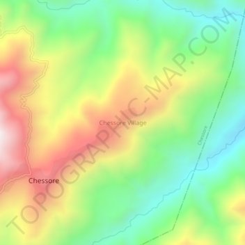 Chessore Village topographic map, elevation, terrain