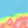 Mwnt topographic map, elevation, terrain