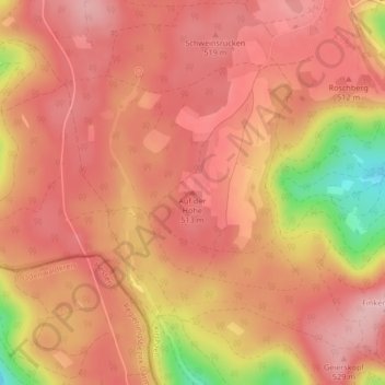 Auf der Höhe topographic map, elevation, terrain