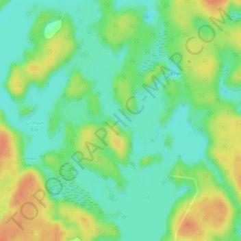 Moon River topographic map, elevation, terrain