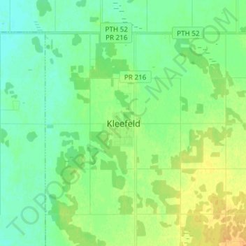 Kleefeld topographic map, elevation, terrain