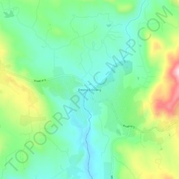 Fresno Crossing topographic map, elevation, terrain