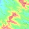 Bourdette topographic map, elevation, terrain