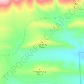 Langrug topographic map, elevation, terrain