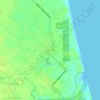 Reserva topographic map, elevation, terrain