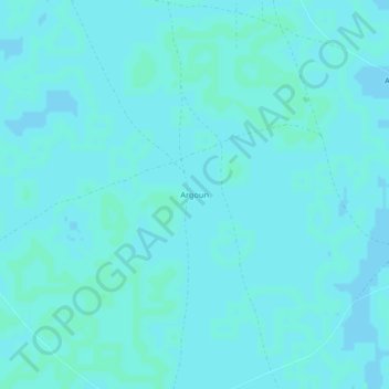Argoun topographic map, elevation, terrain