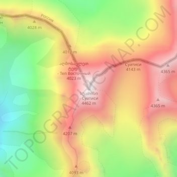 Suatisi topographic map, elevation, terrain