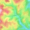 Les Moulins topographic map, elevation, terrain