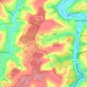Ringweilerhof topographic map, elevation, terrain
