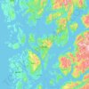 Tysnesøya topographic map, elevation, terrain