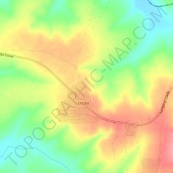 Calenga topographic map, elevation, terrain