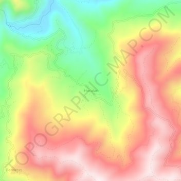 Hocalar topographic map, elevation, terrain