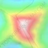 贡嘎山 topographic map, elevation, terrain